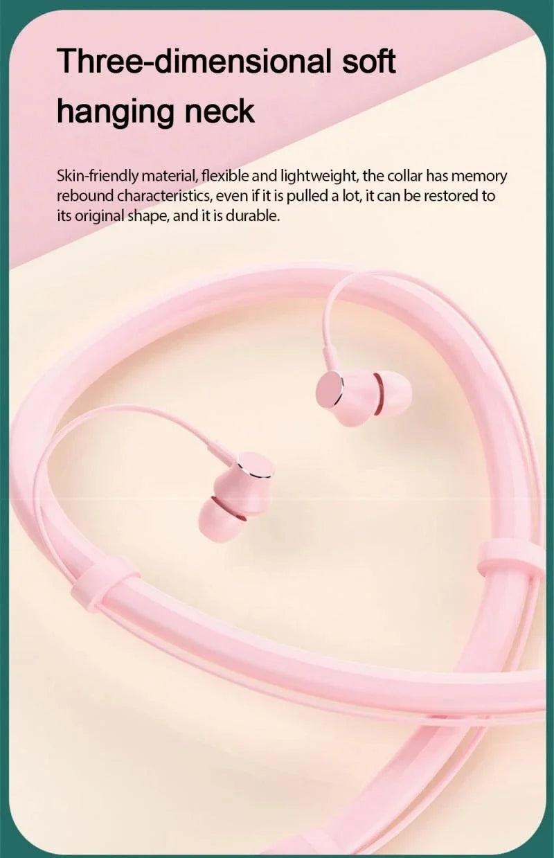 I35 Earphones Bluetooth 5.1 Headphones Sport Earbuds Built-in Mic Neckband Headphone Stereo Earbuds Headset For Running