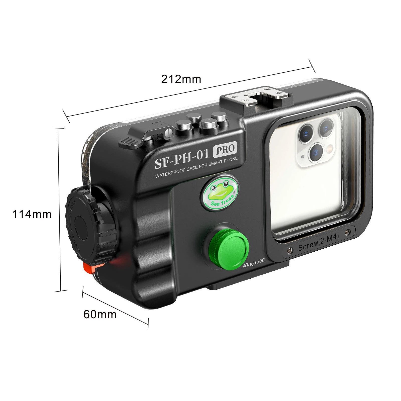 Seafrogs Professional 40m/130ft Diving Swimming Snorkeling Photo Bluetooth Waterproof Phone Case For Samsung S22Ultra 14 Pro Max