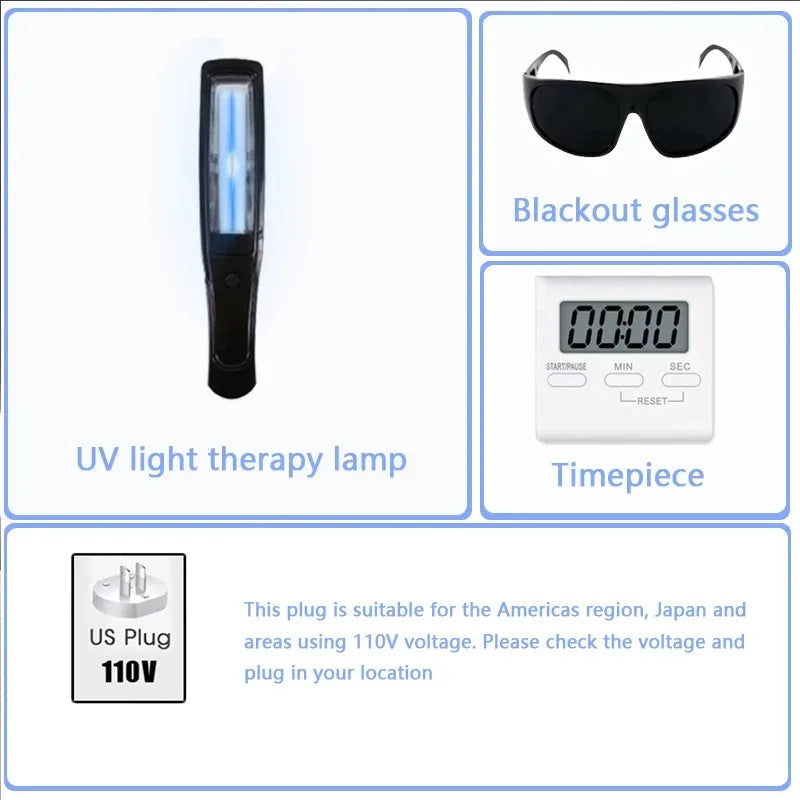 uvb 311nm lamp Psoriasis Vitiligo White Spots Skin Disease Therapy Lamp 311nm Ultraviolet Phototherapy Instrument use UVB  Lamp
