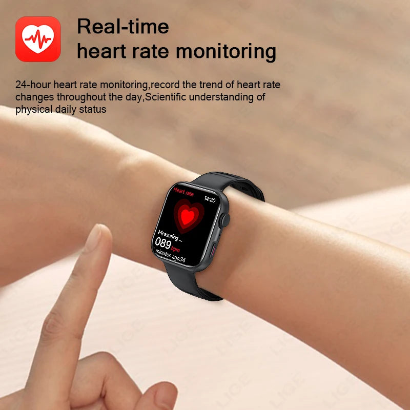 LIGE 1.83" HD Screen Smart Watch For Man Women Bluetooth Call Sports Fitness Heart Rate Blood Oxygen Monitor Men Smartwatch 2026