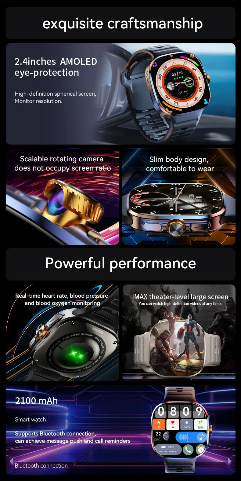 M99 Smart Watch Men's Watch SIM card 4G Android Google Play 2.4 inches 480*480  Amoled 32gG Memory GPS WIFI SmartWatches