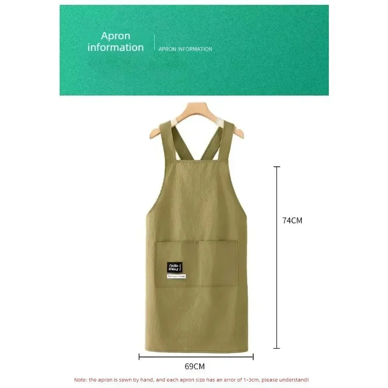 Multi-Purpose Unisex Breathable Waterproof Kitchen Apron Adjustable Strap Oil Resistant Bib for Cooking Cleaning Restaurant Work