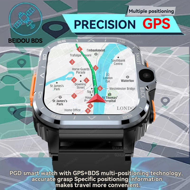 4G/5G SIM Card Wifi Smart Watch 64GB Large Memory APP Download 200W+800W HD Dual Camera Video Call Global Version Smartwatch Men