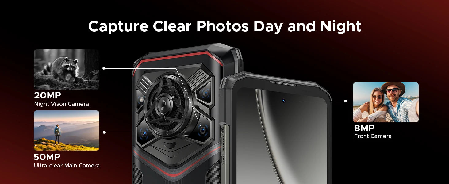 DOOGEE Blade20 Pro Rugged Phone 6.6'' Screen Gemini AI 125dB Speaker 11800mAh Battery 24GB(6+18) 256GB Android 15 NFC Smartphone