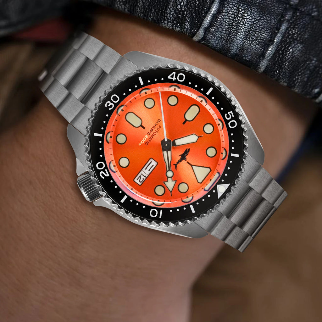 Heimdallr SKX007 NH36 Automatic Mechanical Date/Week Display Ceramic Bezel Sapphire Glass 200m Waterproof 41mm Dive Watch