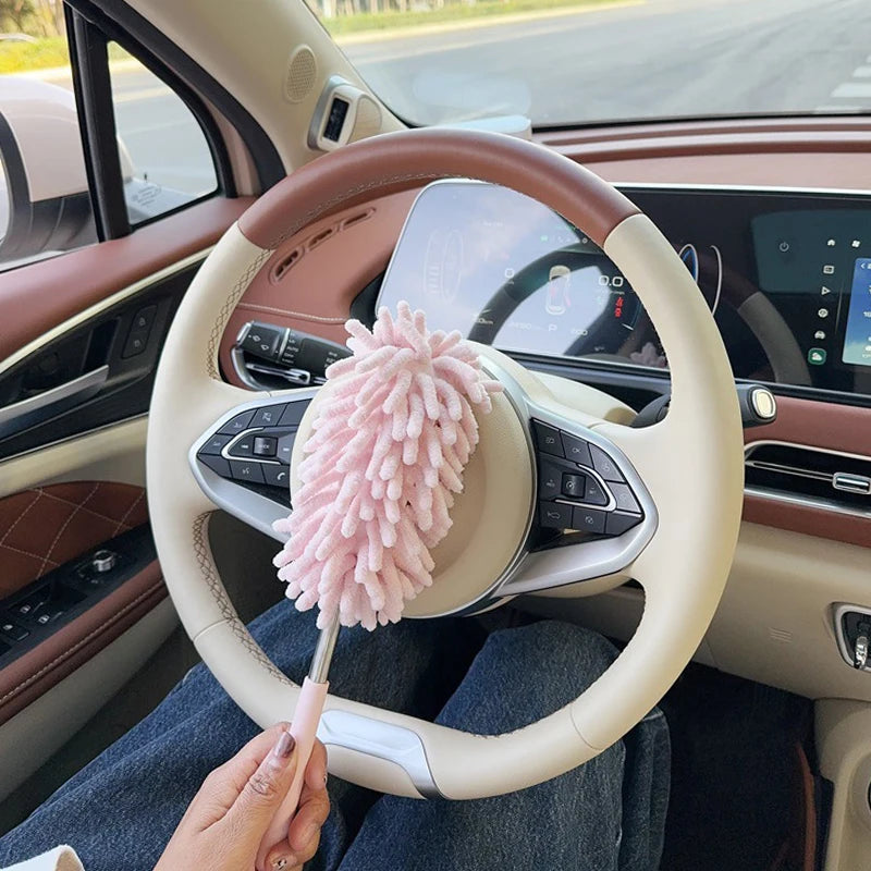 Mini Car Duster Brush Extendable Bendable Microfiber Dusting Tool for Home and Auto Interior Cleaning Polyester Fiber Material