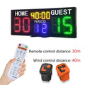 Ganxin Portable LED Tennis Scoreboard for Padel Court | Remote Control Digital Score Board for Indoor Stadium | Wrist Watch Sync