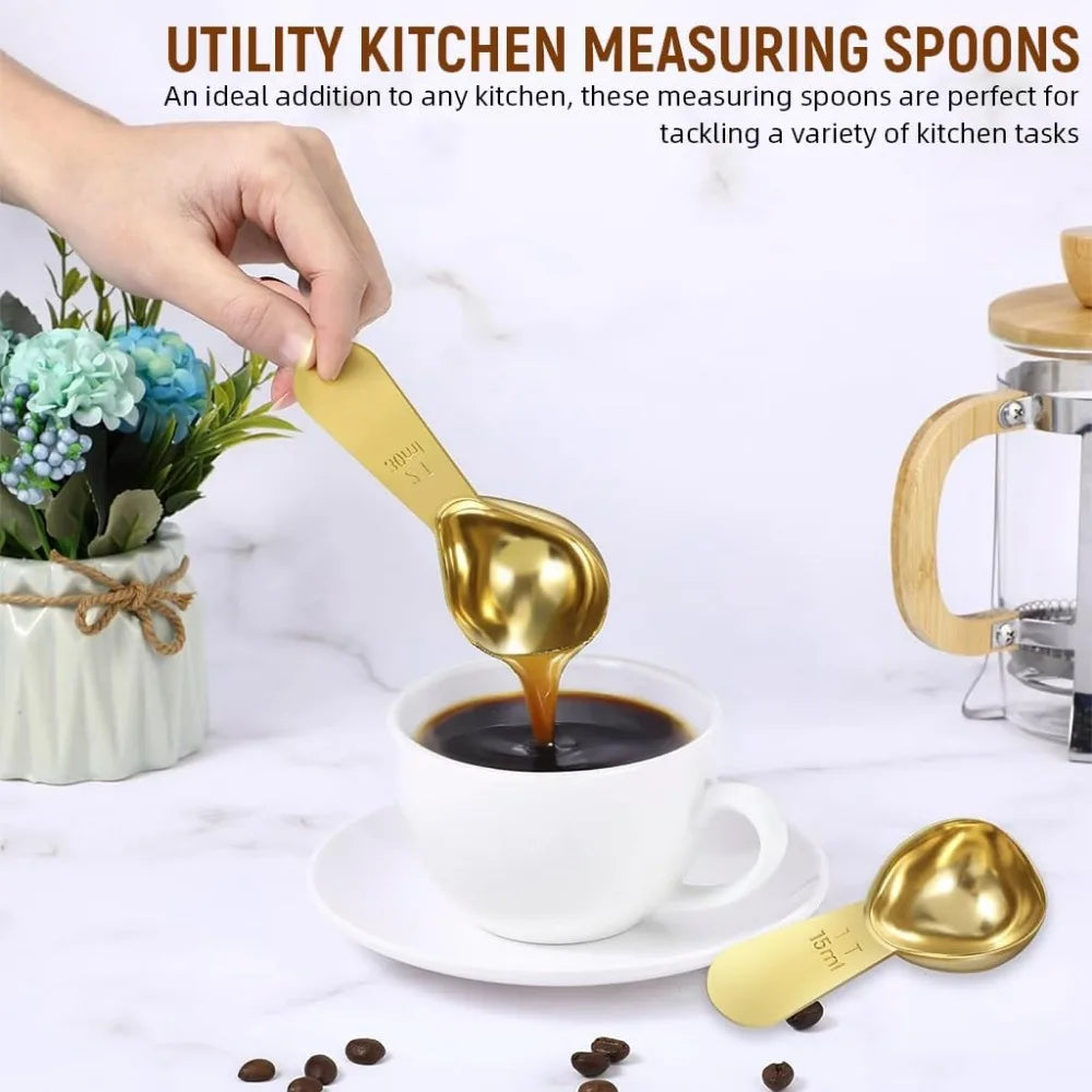 Stainless Steel Coffee Scoop, Coffee Scoops Short Handle, Tablespoon Measuring Spoons, for Coffee, Tea, Sugar, Kitchen Tool
