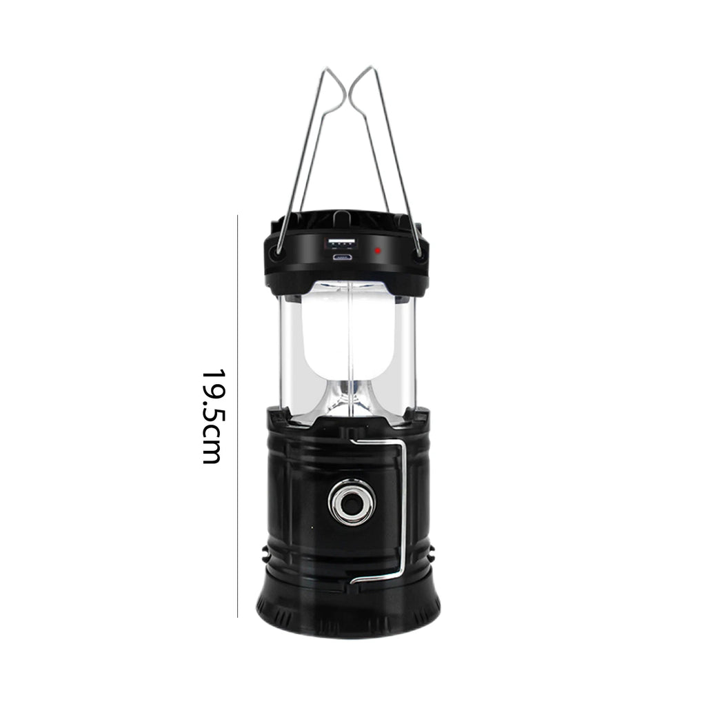 Solar Multifunctional Handheld Camping Lamp Tent Lamp LED Portable Flashlight Portable Waterproof Emergency Powered Work Light