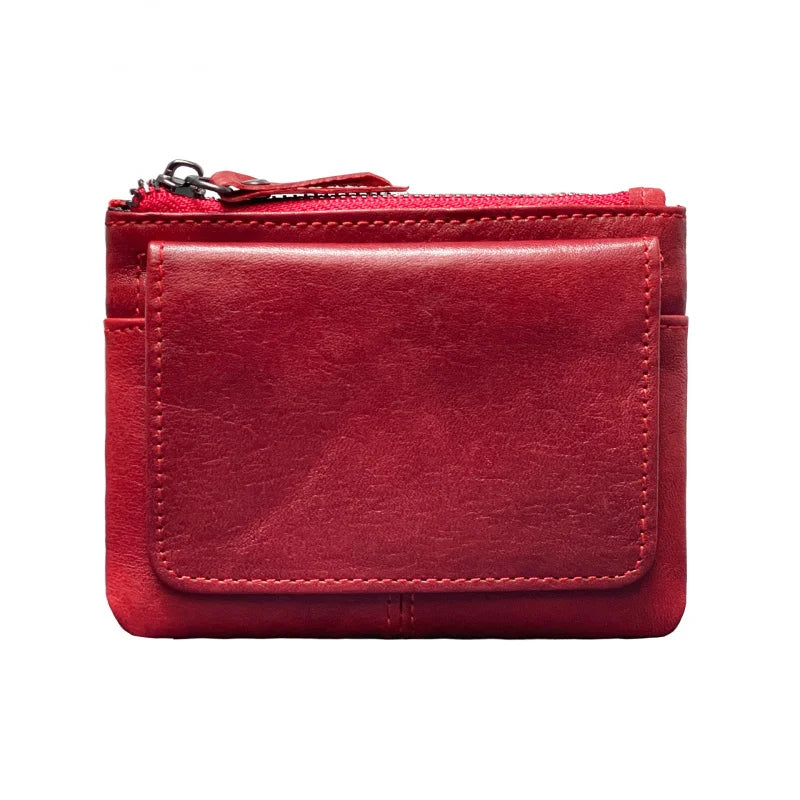 New Cow Leather Women's And Men's Card Bag Coin Purse Slim Credit Card Holder Wallet For Men and Women ID Card Pocket