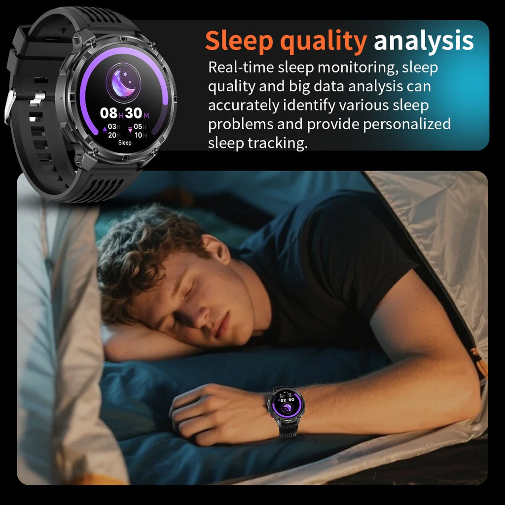 2026 New 1100mah AMOLED Smart Watch Men 170+Sport Fitness LED Flashlight IP69 Waterproof Bluetooth call GPS track Smartwatch iOS