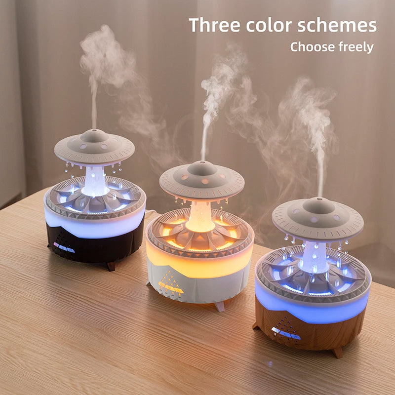 UFO Raindrop Humidifier Water Drop Air Humidifier USB Aromatherapy Essential Oils Aroma Air Diffuser Household Mist Maker Home D