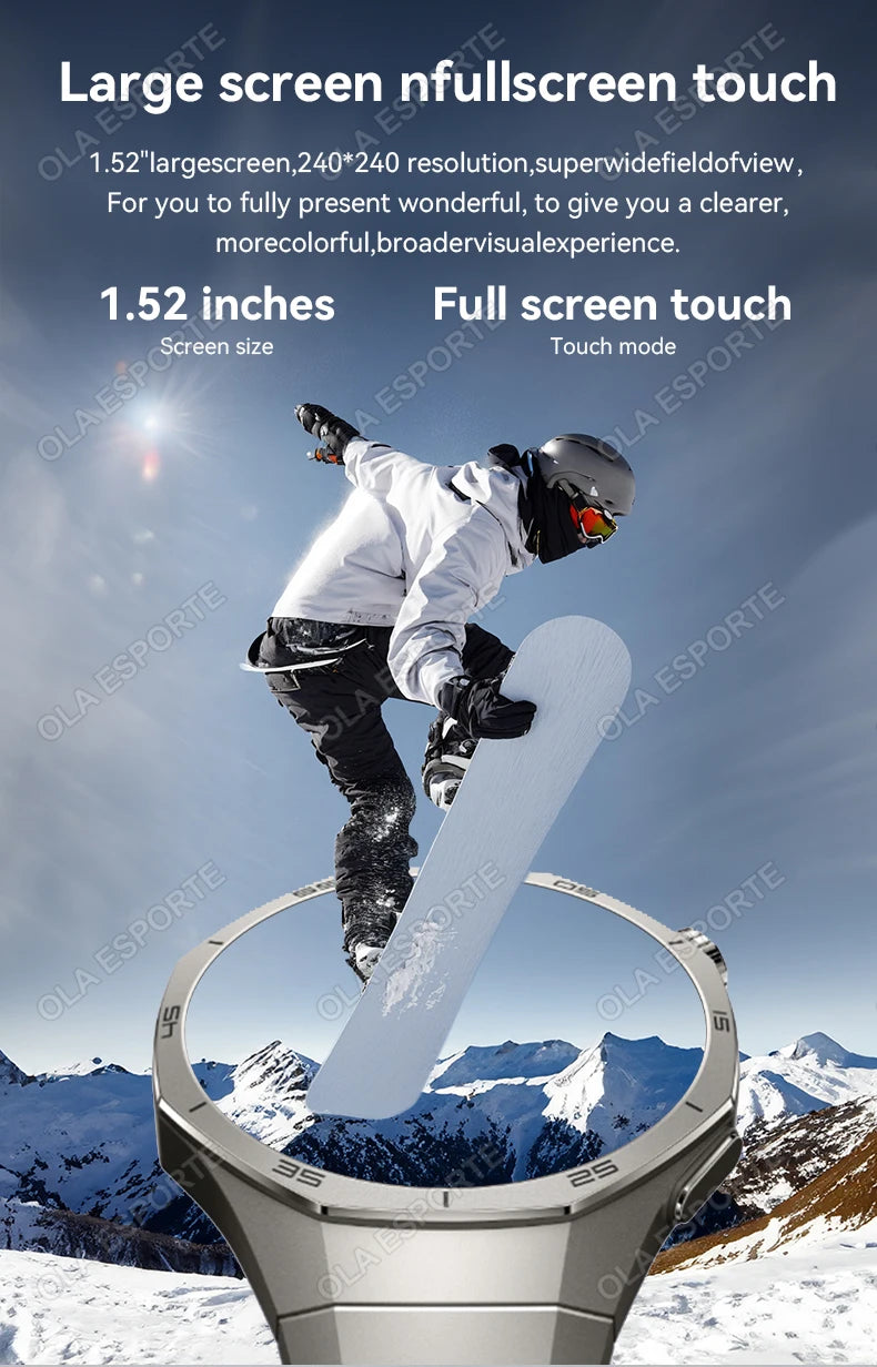 2026 New Smart Watch Men Watch 5 Pro 1.52 AMOLED Screen Bluetooth Call GPS Tracker NFC Heart Rate Dynamic Lsland SmartWatch Hw12