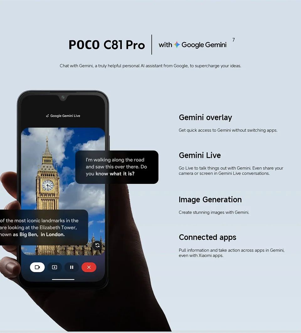 Smartphone POCO C81 Pro Global Version 6.9 inch 120Hz Display 6000mAh Battery UNISOC T7250 Octa core HyperOS 3 2026 Mobile Phone