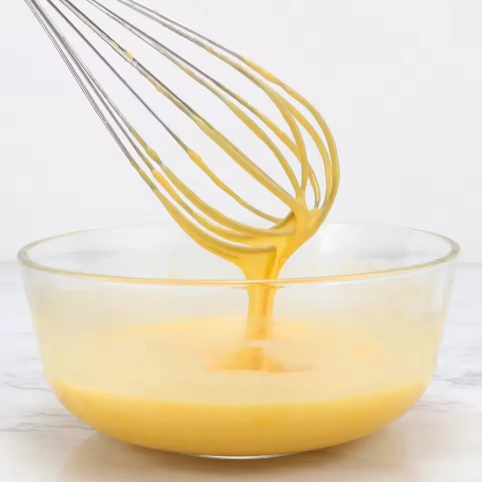 LMETJMA 8" 10" 12" Egg Whisk Stainless Steel Egg Whisk Kitchen Wire Balloon Whisk Milk Egg Beater Egg Mixing Mixer Tools