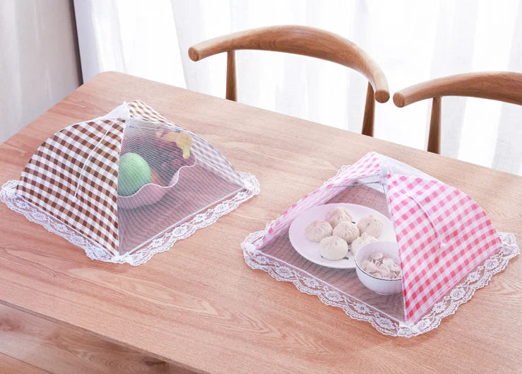 1PC Portable Umbrella Style Food Cover Anti Mosquito Meal Cover Lace Table Home Using Food Cover Kitchen Gadgets Cooking Tools