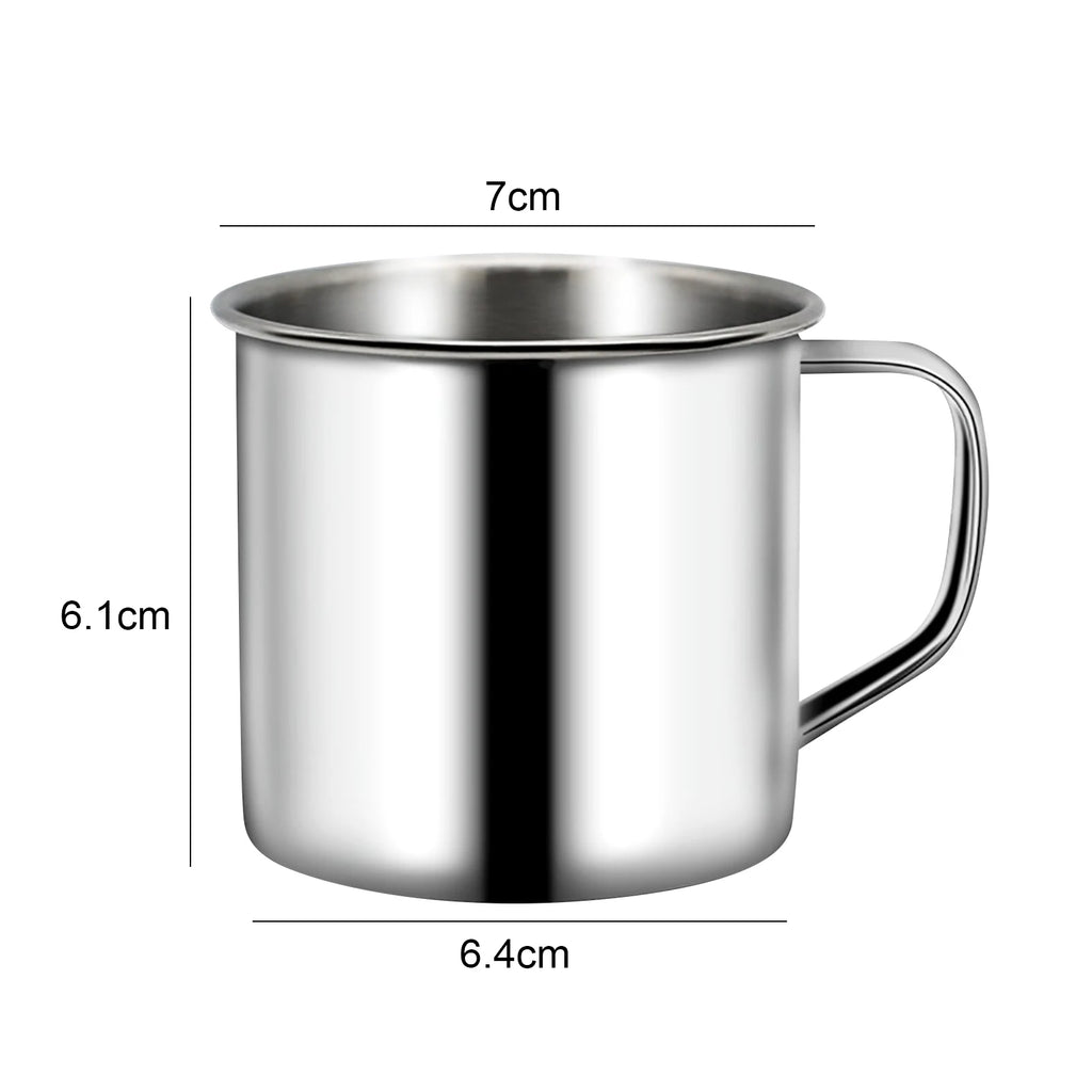 200ML Stainless Steel Mug Coffee Cup Outdoor Camping Mug Metal Coffee Tea Cups Home Travel Tumbler Beer Tea Juice Drinking Cup