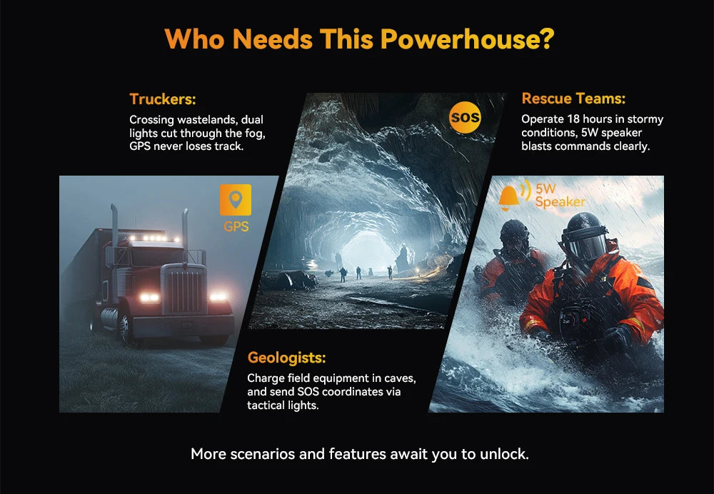 [Ship From UK] CUBOT KingKong Power 5 Android 15 Rugged Smartphone G100 16GB(6+10) 128GB 15300mAh 6.88" 120Hz 64MP Camping Light