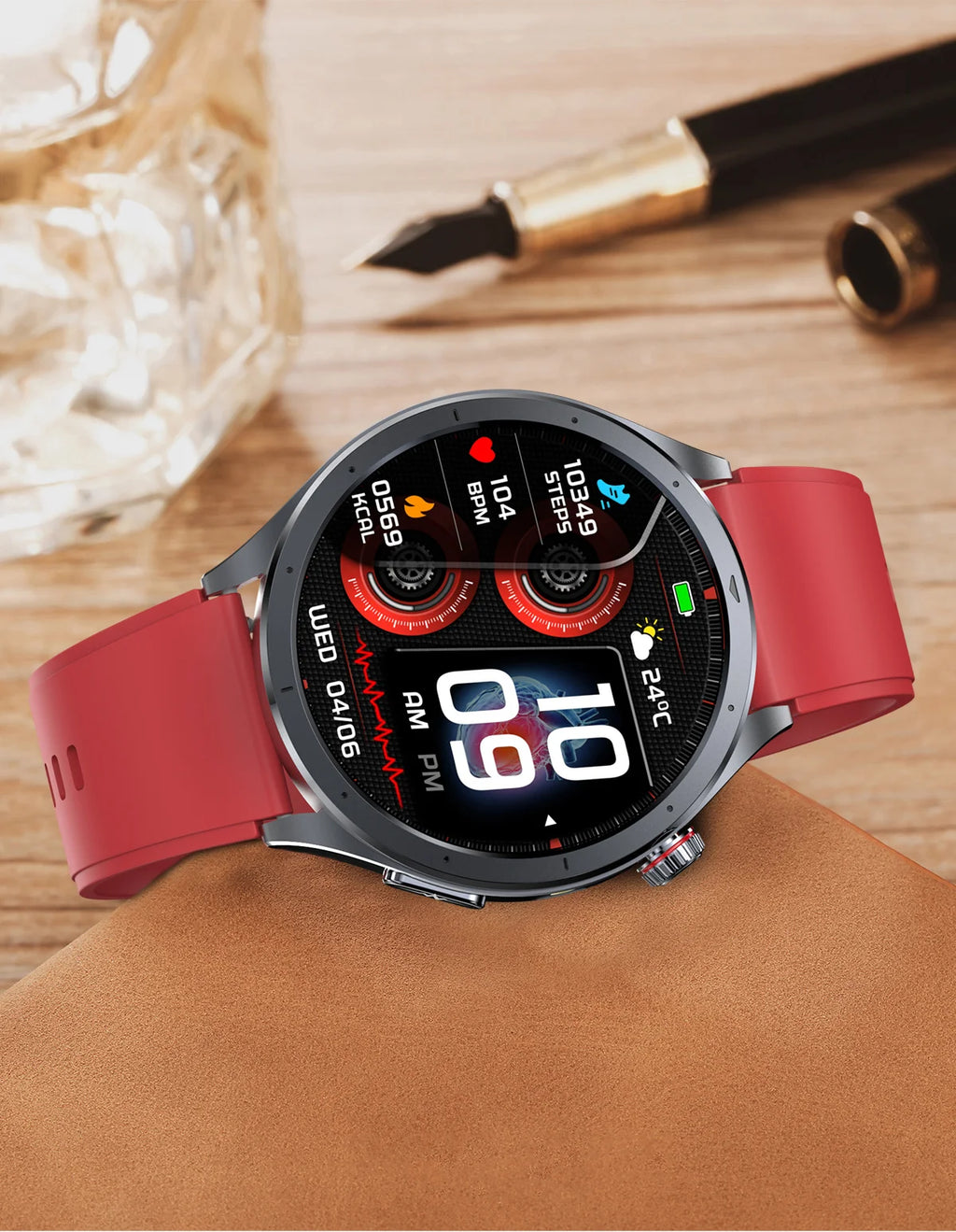 2026 New Body Fat Analysis Health Smart Watch ECG+PPG Uric Acid Blood Pressure Blood Oxygen Clock Call Smart Watch For Men Women