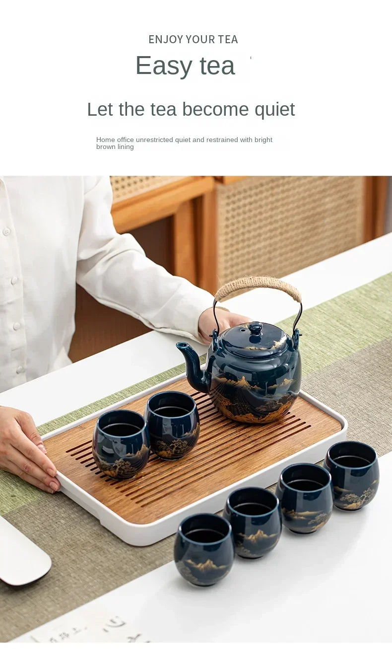 Japanese-style Simple Master Mug Ceramic Tea Bowl Cup Household Jilan Simple Ceramic Large Teacup Tea Set for A Single Cup