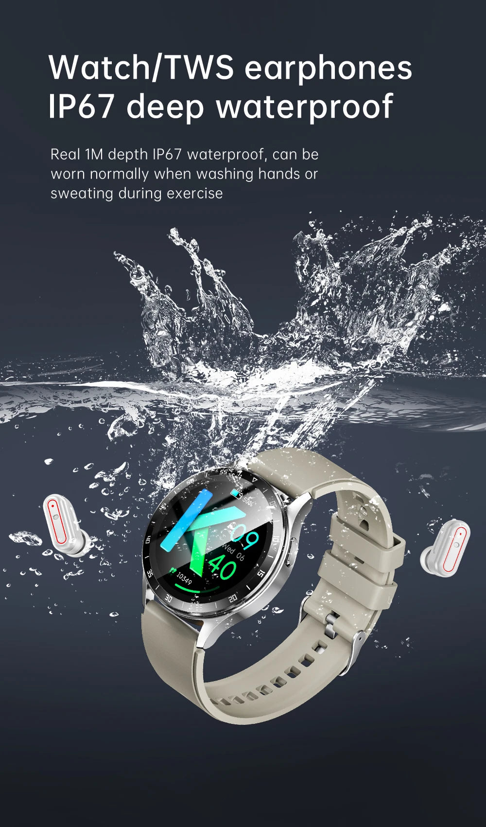 X10 2 in 1 Smart Watch With Earbuds Smartwatch TWS Bluetooth Earphone Heart Rate Blood Pressure Monitor Sport Watch Fitness Watc