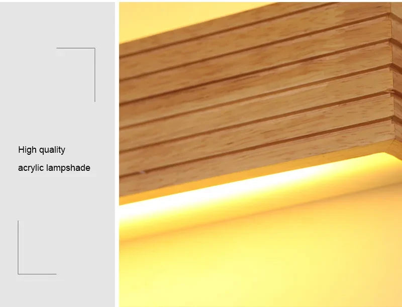 Wood LED Wall Lamp Bedroom Modern Wall Light Bedside Sconces Indoor Lighting Home Decor for Living Room Study Room Stairs