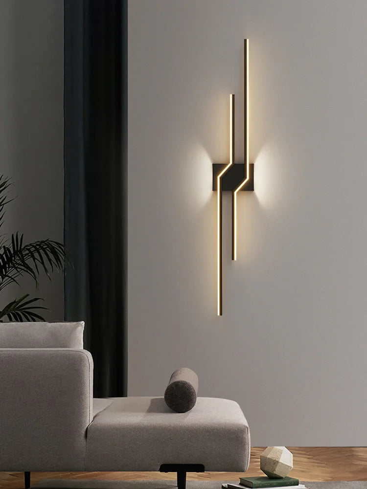 Wall Lamp Living Room TV Background Wall Lantern Minimalist Strip Lamp Bedroom Bedside Decoration Aisle Lamps Bracket Light