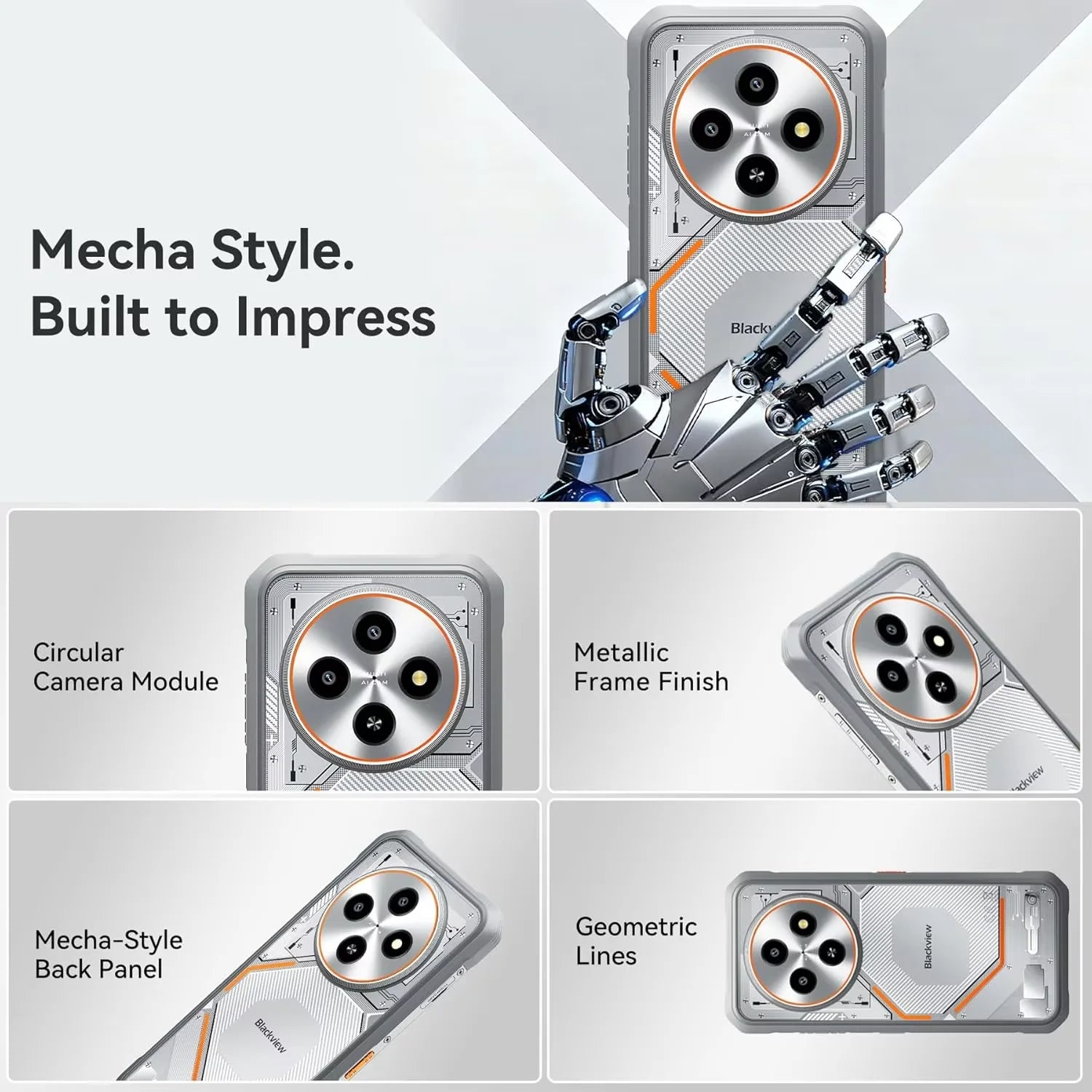 [Ship From UK]Blackview [FORT 2] 24GB(8+16) RAM 256GB ROM Android 15 Smartphone 5000mAh Cellphones 6.56'' HD+ NFC Mobile Phone
