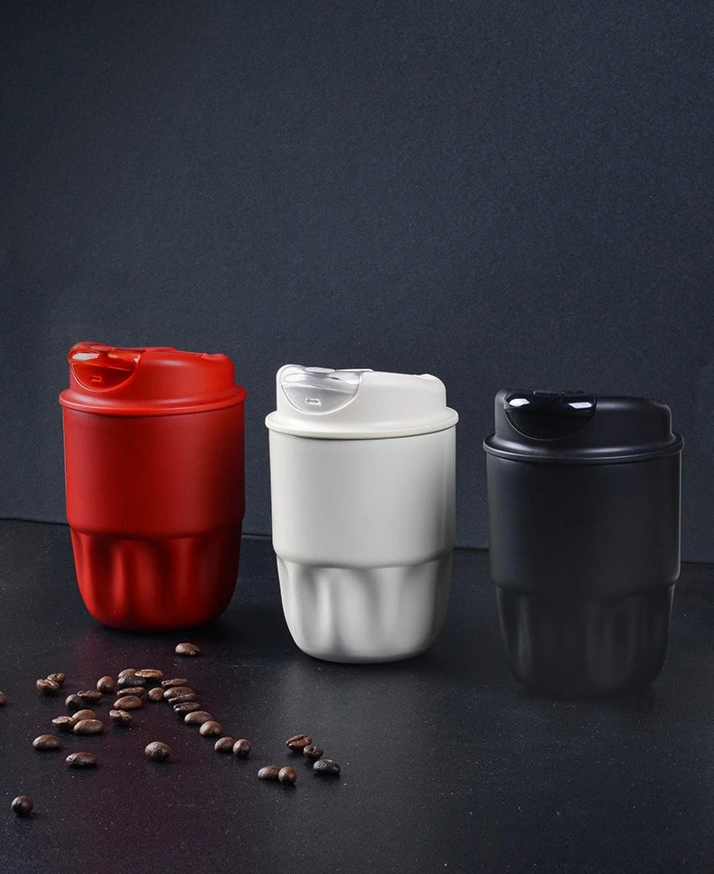 260ML 450ML SUS316 Thermal Coffee Mug Leakproof Portable Travel Tumbler with Lid Stainless Steel Cup for Car Work Hot Cold Drink