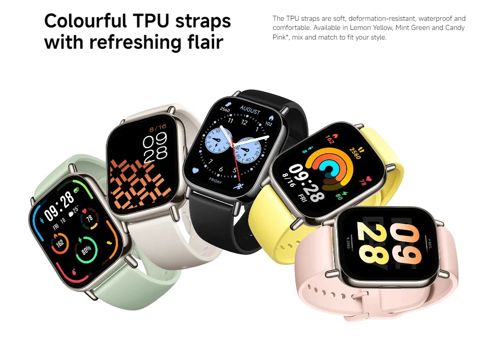 Global Version Xiaomi Redmi Watch 5 Lite 1.96'' AMOLED 18-Day Battery life Built-in GNSS 150+ Modes Smart Watch Bluetooth Call