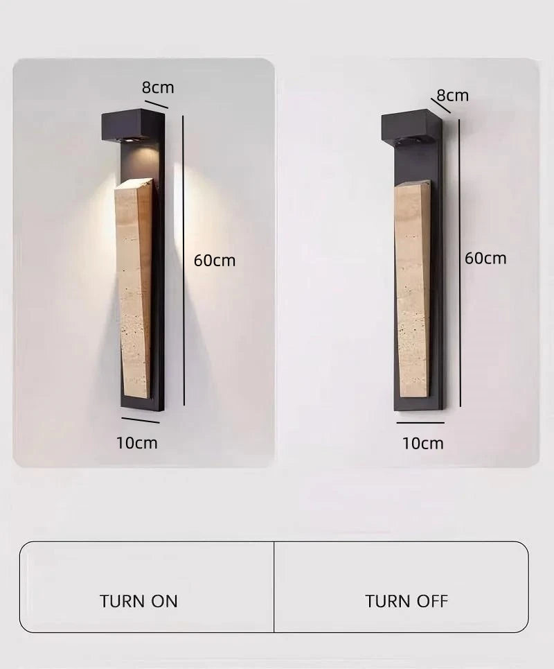 Modern Luxury Yellow Cave Stone Wall Lamp Outdoor Waterproof Wall Lamp Villa Living Room Bedroom Corridor Exterior Wall Lighting