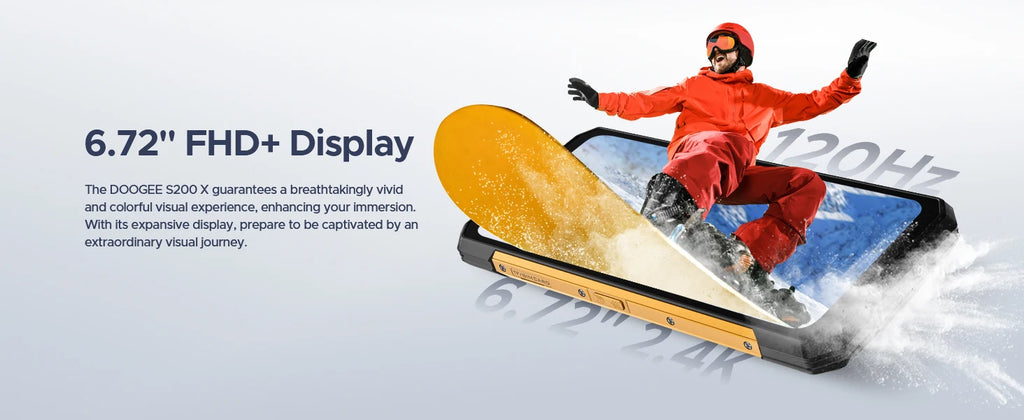 DOOGEE S200 X 5G Rugged Phone 6.72" 120Hz Dimensity 7050 12GB+512GB AI Triple Camera 10100mAh Battery NFC 5g Smartphone
