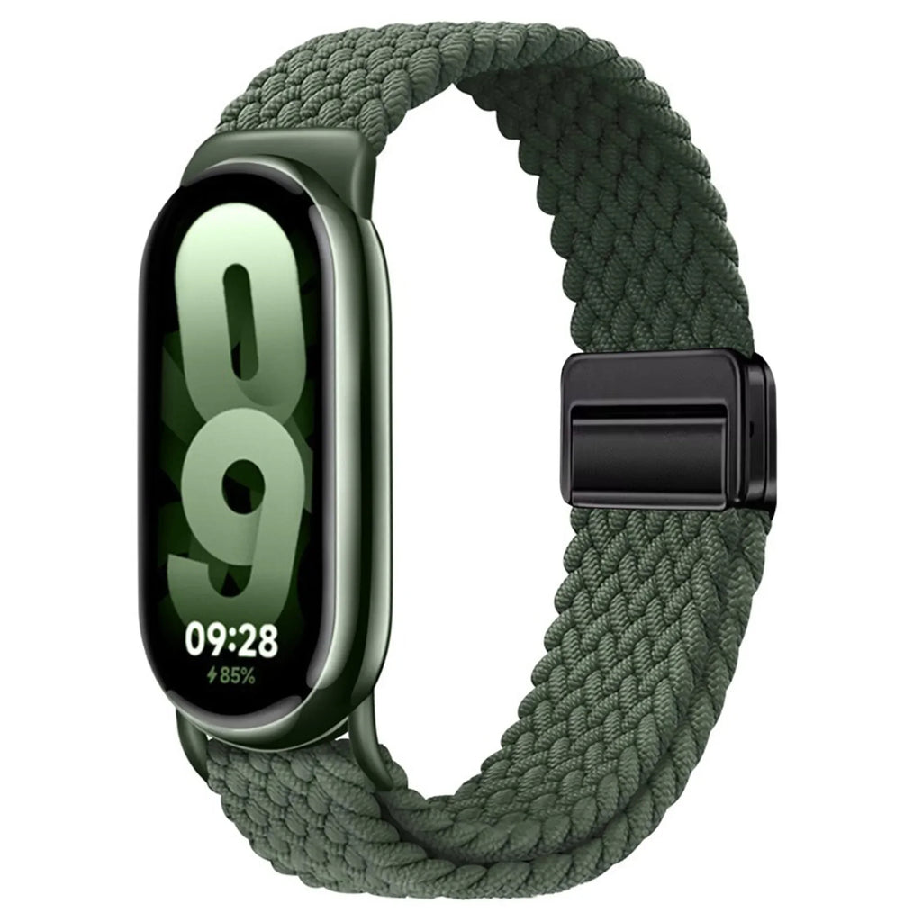 Adjustable Nylon Strap for Xiaomi Mi Band 10/9 Magnetic clasp bracelet Accessories for Xiaomi Mi Band 8/mi 9/10 Smart Watch Belt