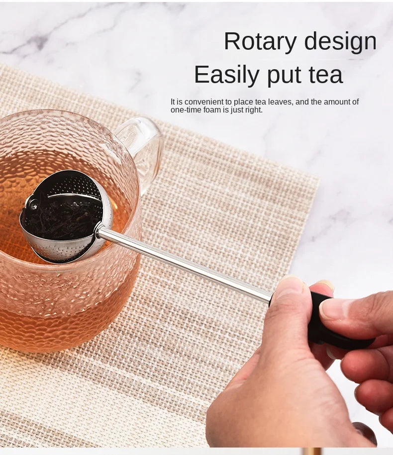 304 stainless steel tea leak creative rotating spherical tea filter tea filter tea set accessories