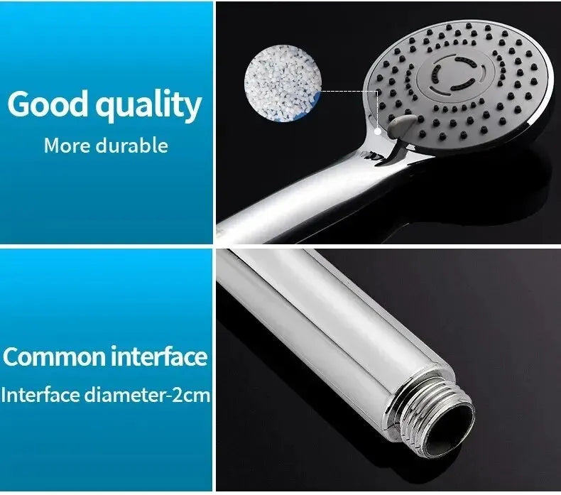 Bathroom Pressurized Hand Shower Package Accessories Shower Nozzle Large Water Output 5 Models Universal Adaptation Save Water