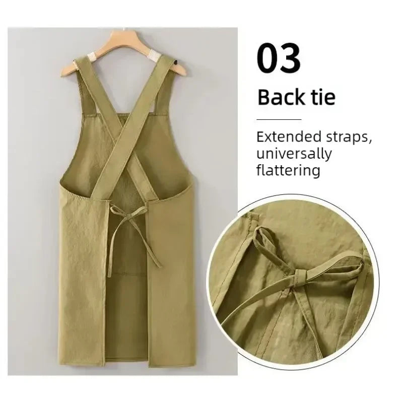 Multi-Purpose Unisex Breathable Waterproof Kitchen Apron Adjustable Strap Oil Resistant Bib for Cooking Cleaning Restaurant Work