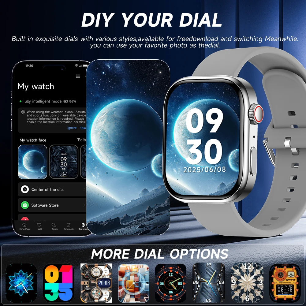 NEW Electronics Smartwatch 2.01"HD Screen Heart Rate Monitoring Bluetooth Call Multi-Sport Modes Watch for Women Men Gift Choice