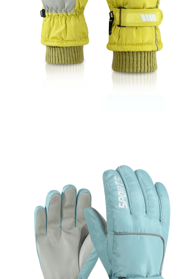 Men's AND WOMEN'S Professional Winter Warm Skiing Gloves, Warm Snow Gloves, Waterproof Motorcycle Gloves, Smile 506 Touch Screen