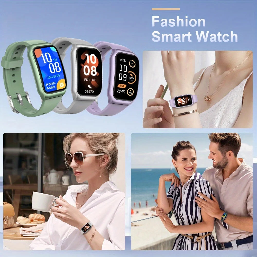 LAXASFIT New Smart Watch Bluetooth Calling Heart Rate&Sleep Monitoring Flashlight  Voice Assistant Men Women Smartwatch
