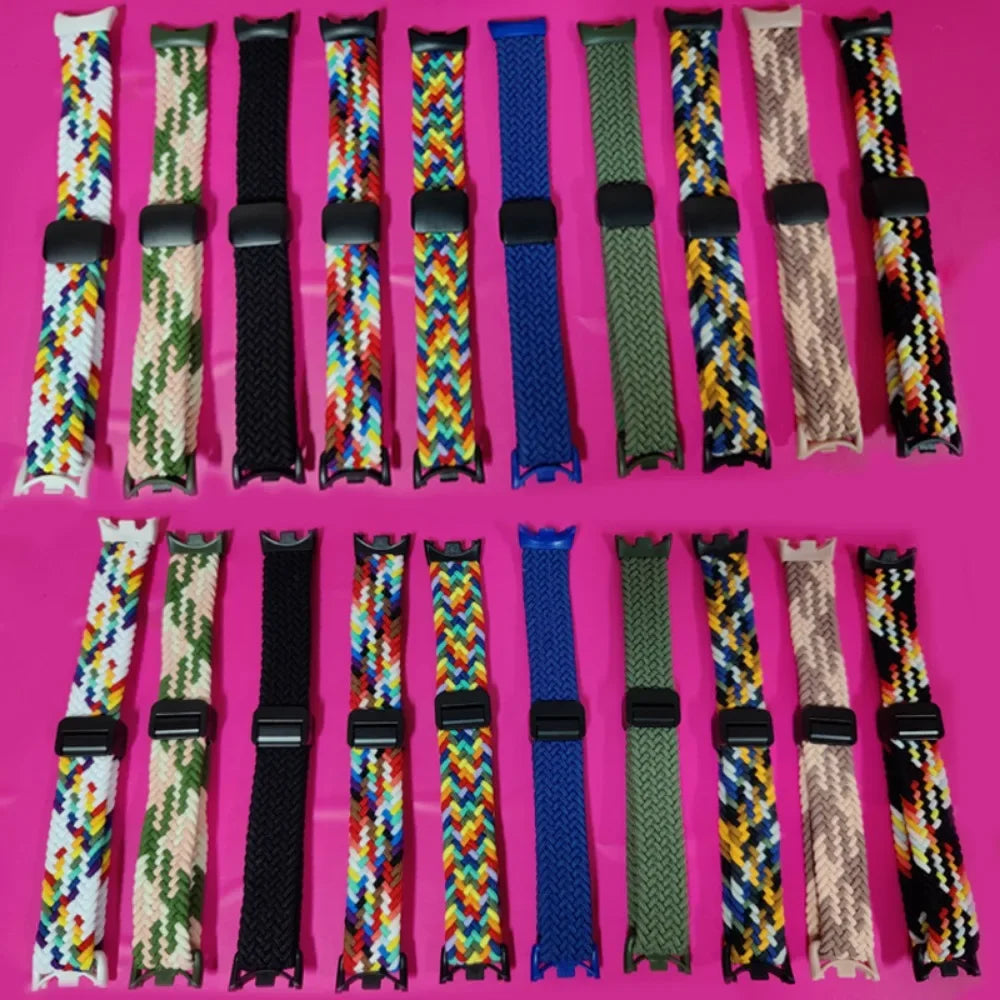 Adjustable Nylon Strap for Xiaomi Mi Band 10/9 Magnetic clasp bracelet Accessories for Xiaomi Mi Band 8/mi 9/10 Smart Watch Belt