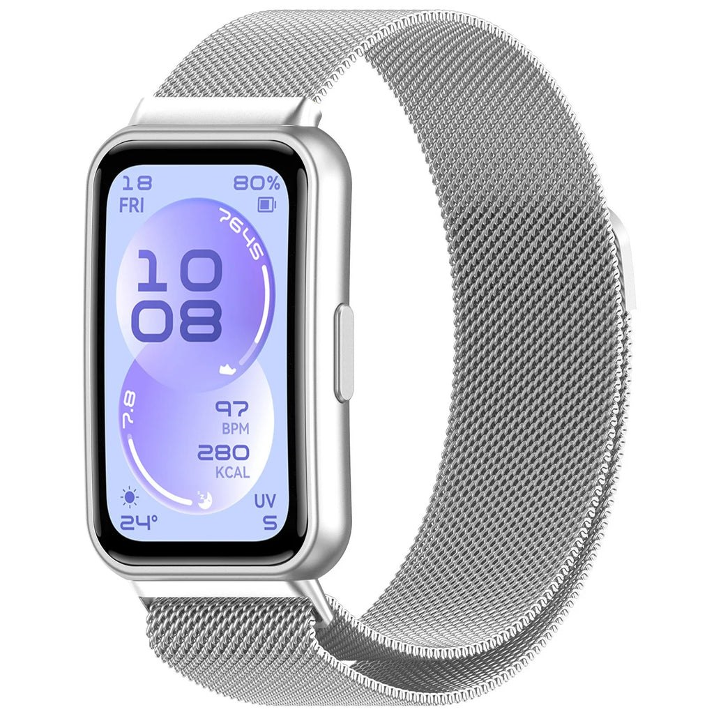 Milanese Band for Huawei Band 11 Pro 11 Metal Magnetic Strap Bracelet Breathable Wristband for Huawei Band 11 Correa Accessories