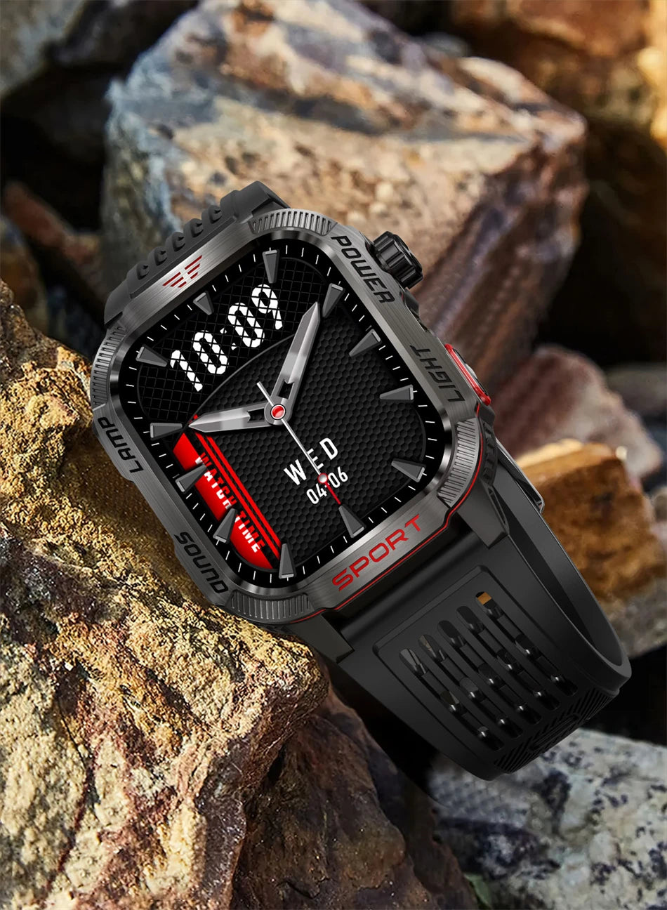 New Military GPS Smart Watch Men Flashlight Compass Waterproof 600mAh Battery Outdoor Sport Tracker Bluetooth Call Smartwatch
