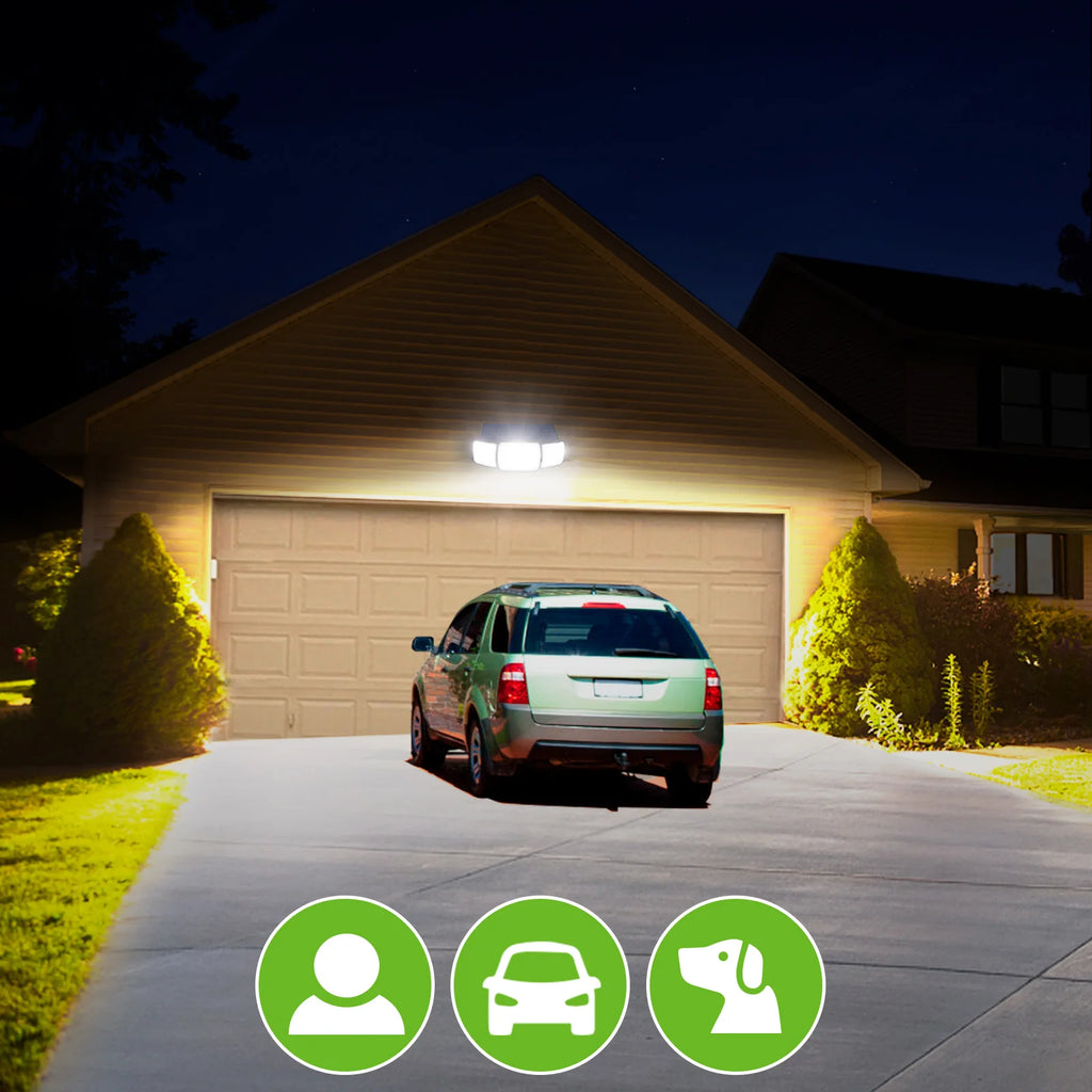 6000mah Light All Night Outdoor Solar Lights With 3 Modes Two Motion Sensors Wall Lamp Street Light For Garden Yard Path Garage