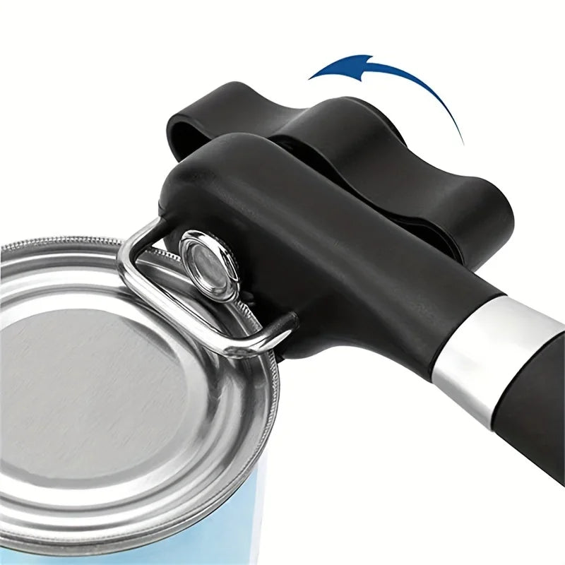 Plastic Hand-actuated Can Opener Safety Kitchen Tools Easy Grip Side Cut Manual Opener for Cans' Lid Kitchen Gadgets