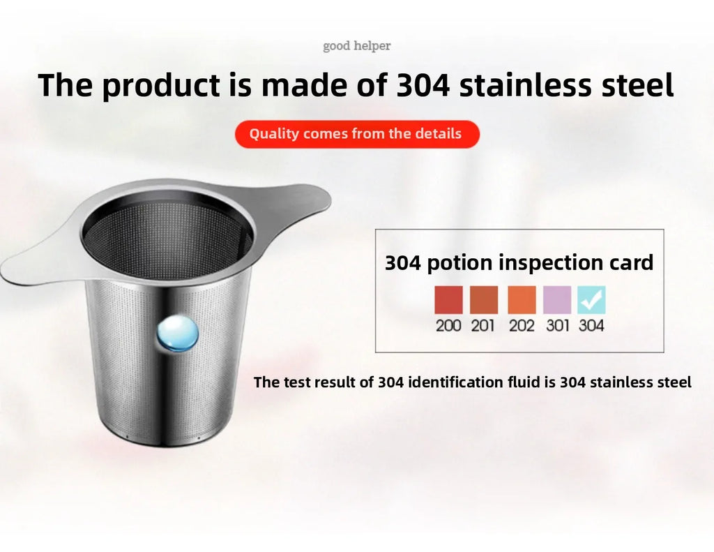 Mates 304 Stainless Steel Double-ear Tea Leak Household Double-handle Tea Filter Tea Filter Tea Set Accessories Mate Infuser Bar
