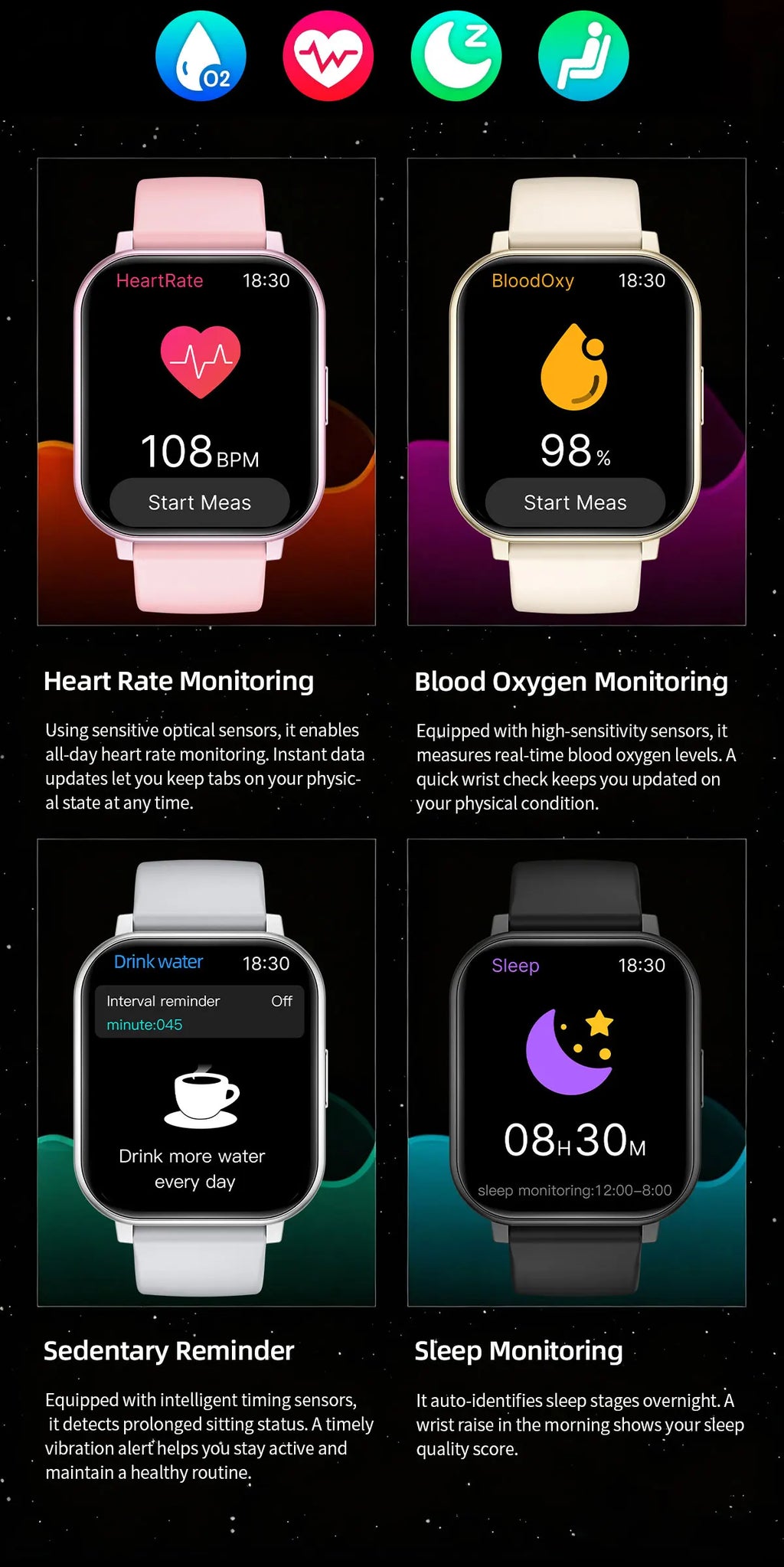 LIGE New 1.83"HD Screen Smart Watch Bluetooth Call Heart Rate Sleep Monitor Sports Tracker Waterproof Smartwatch For Android ios