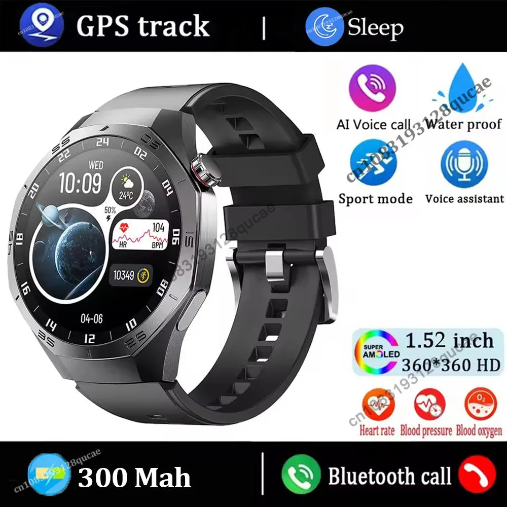 2026 Watch 5 Pro GPS Track Smart Watch Men 360*360 AMOLED Screen NFC Bluetooth Call Waterproof Health Monitor Man Smartwatch Hw1