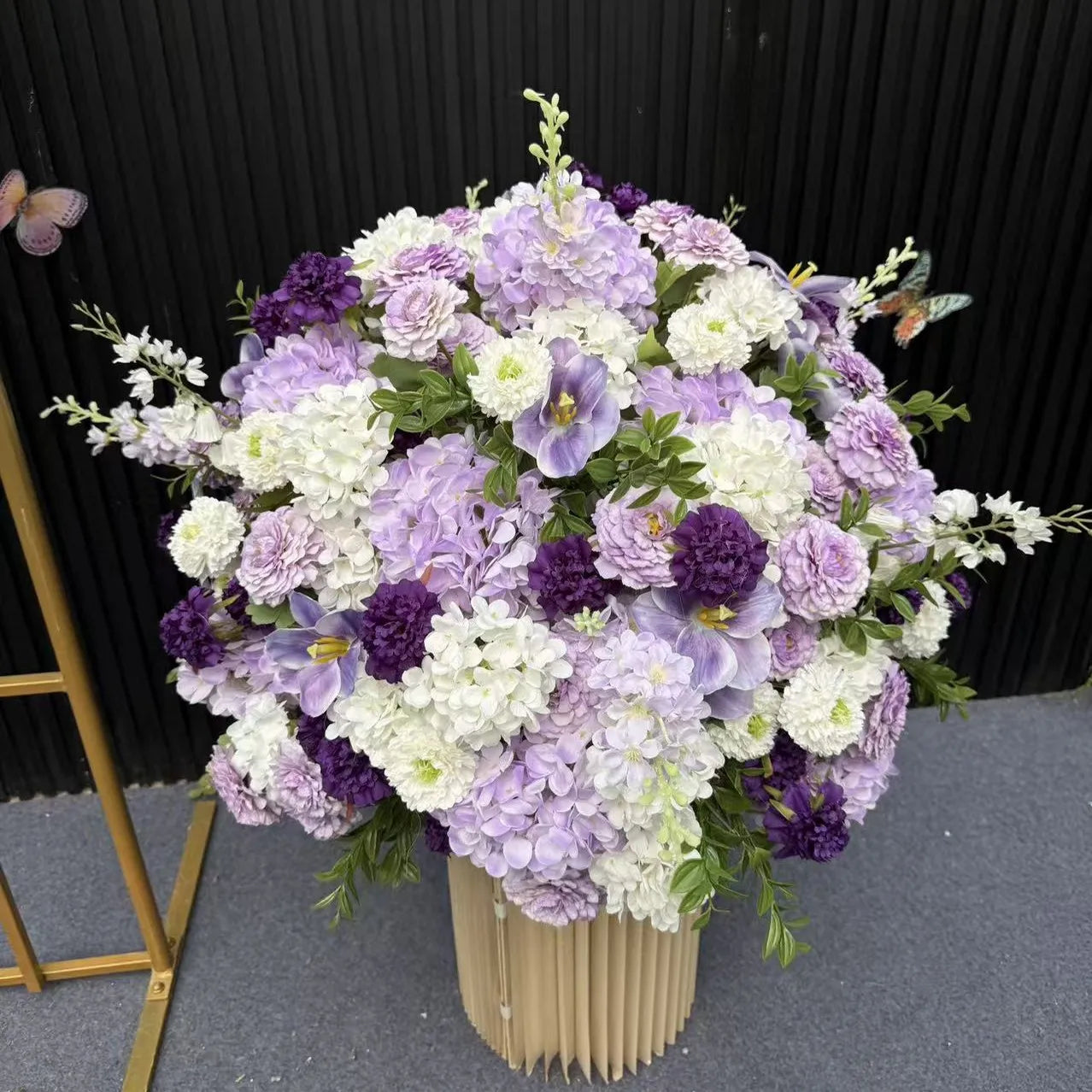 Blue Color Artificial Flower Ball Table Centerpieces Floral Arrangement Wedding Decoration Marriage Flower Bouquet Event Decor