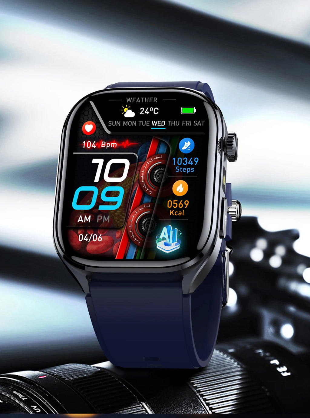 New Accurate Blood Pressure Smart Watch Uric Acid ECG+PPG Blood Oxygen Body Analysis Body Fat LED Flashlight smart watches 2025