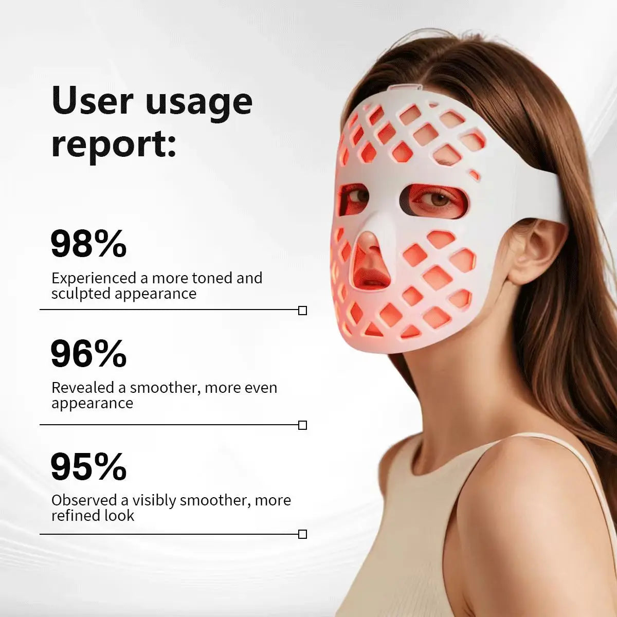 5D LED Face Mask Portable 8 Colors Red Light Near Infrared Therapy for Anti-Aging Skin Rejuvenation Home Use LED Light Therapy